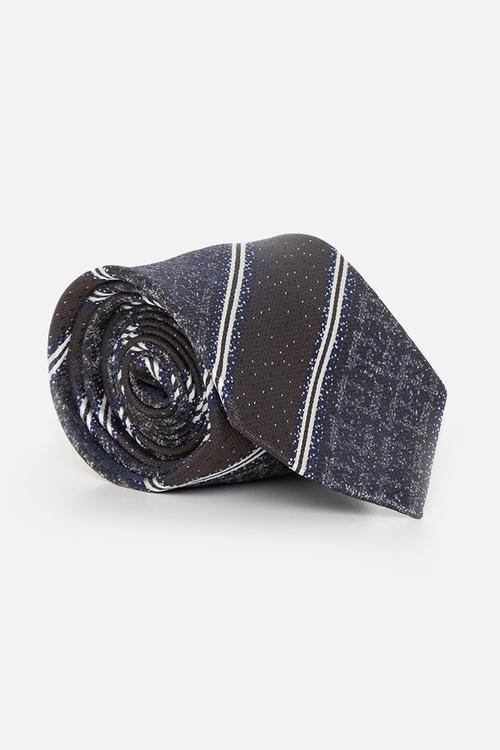 Diagonal pattern tie - brown