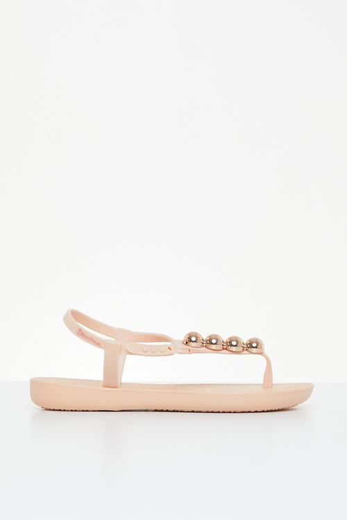 Beaded thong slipper -  pink/rose