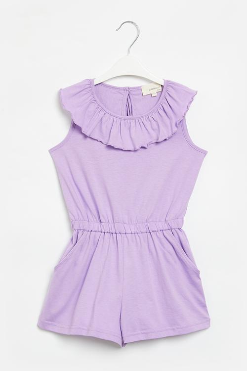 Girls summer playsuit - lilac
