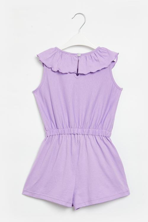 Girls summer playsuit - lilac