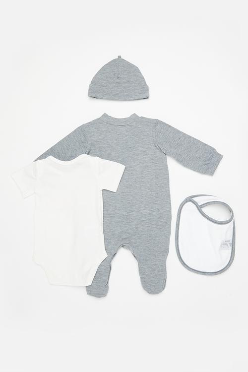 4 Piece essential set - grey melange