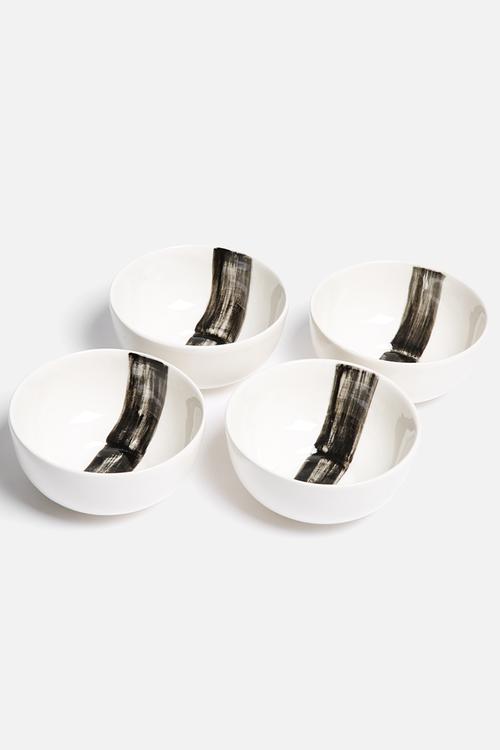 Set of 4 Brushstroke Bowls
