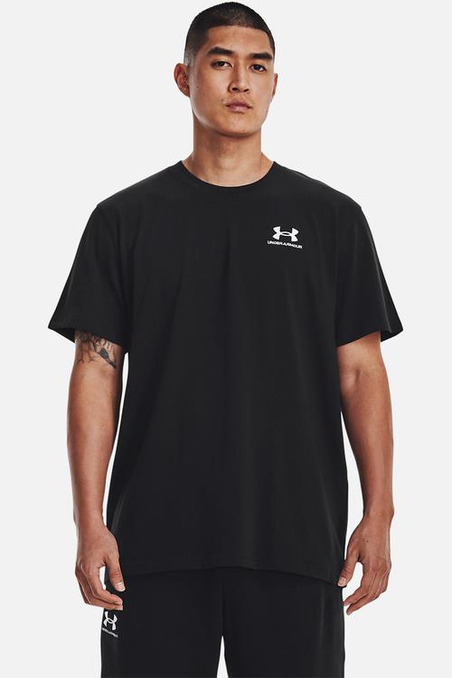 Ua logo emb heavyweight short sleeve - black