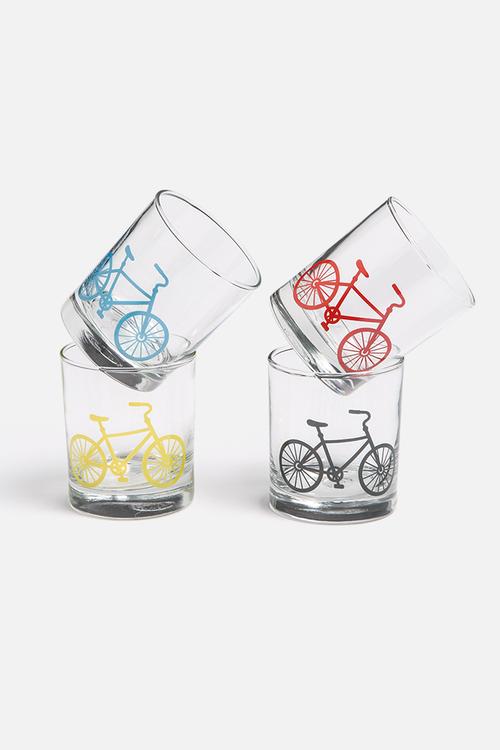 Set of 4 Bicycle Glasses