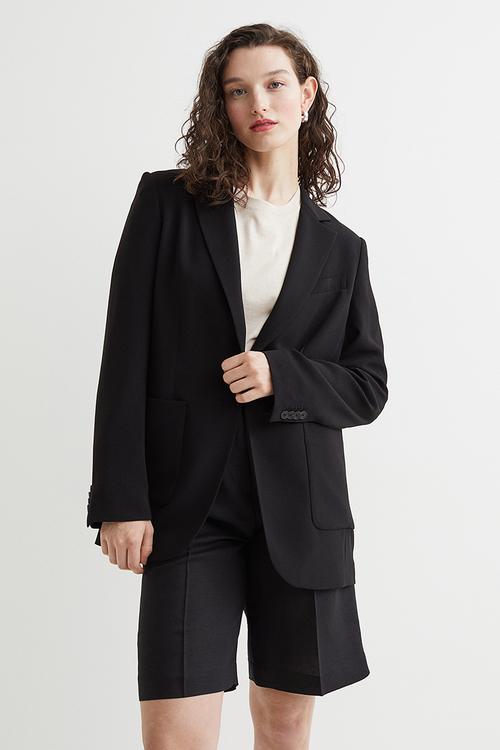 Single-breasted jacket - black