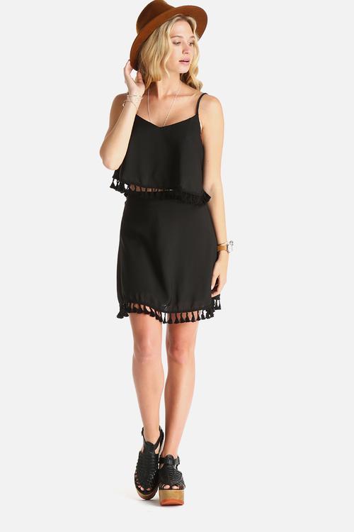 Tassel Detail Flippy Co-Ord - Black