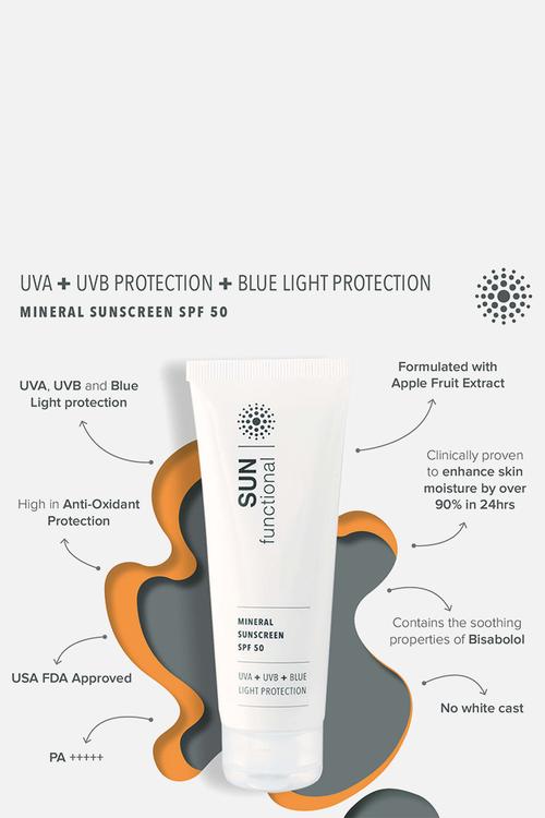 UVA+ UVB+ Blue Light Protection - Mineral SPF50