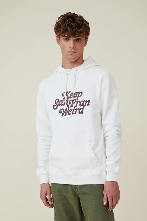 Graphic fleece pullover - vintage white/san francisco weird