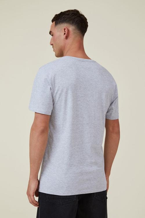 Organic crew T-shirt - light grey marle