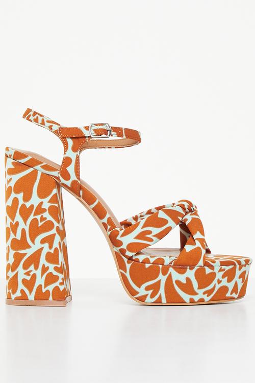 Alondra ankle strap platform heel - natural