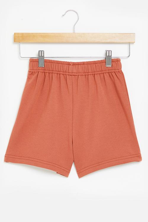 Fleece short - red