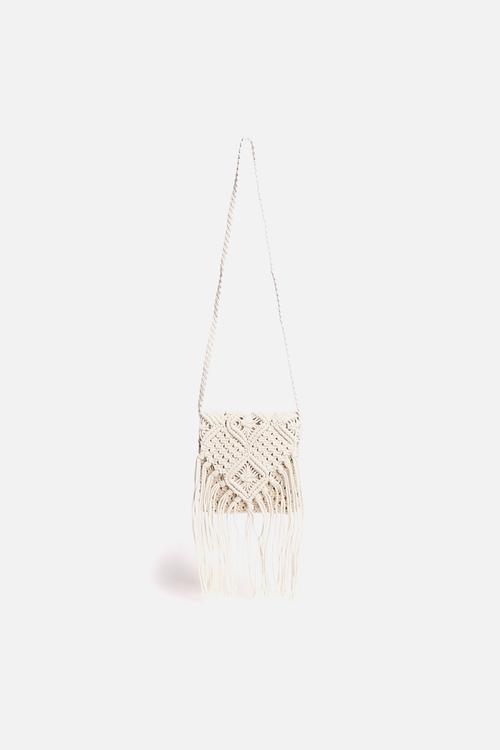 Full Moon Woven Tassel Bag