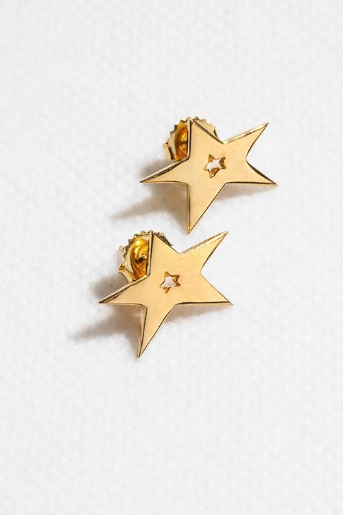 Stellar Stud Earrings Gold Vermeil 