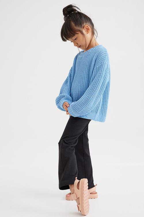 Flared leggings - black