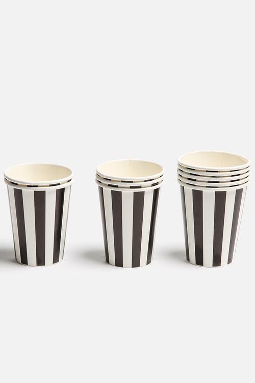 Striped paper cups