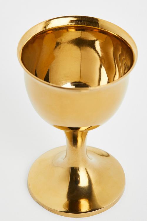 Metal egg cup - gold-coloured 