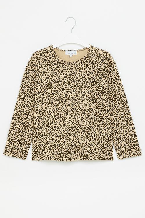Girls tee - leopard print 