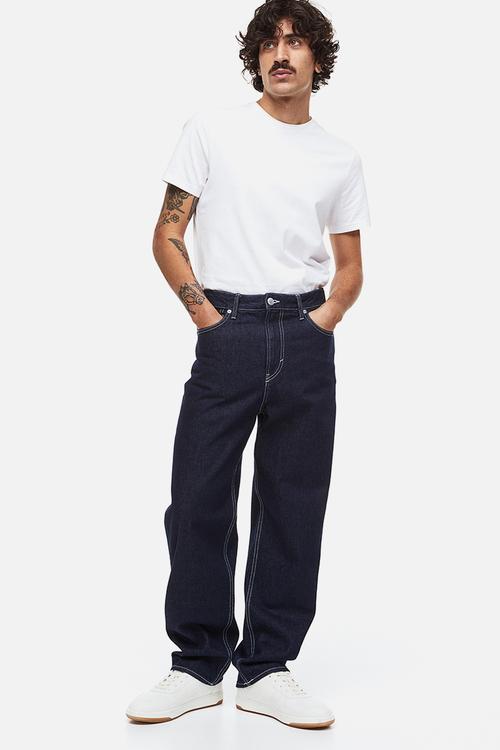 Loose jeans - dark denim blue