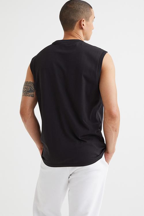 Regular fit coolmax® top - black