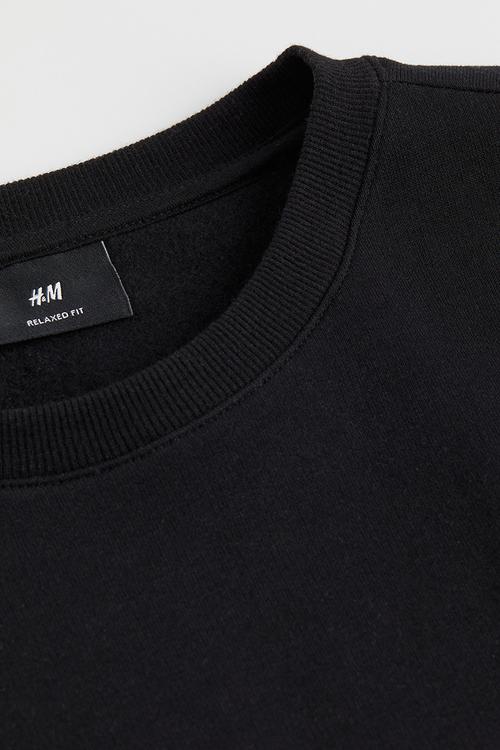 Relaxed fit sweatshirt - black