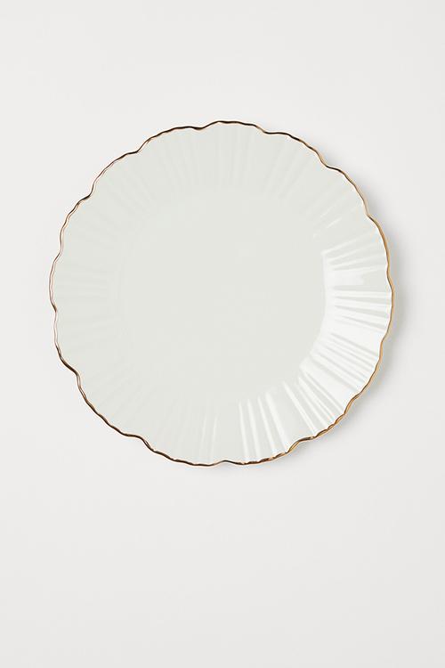 Porcelain plate - white I