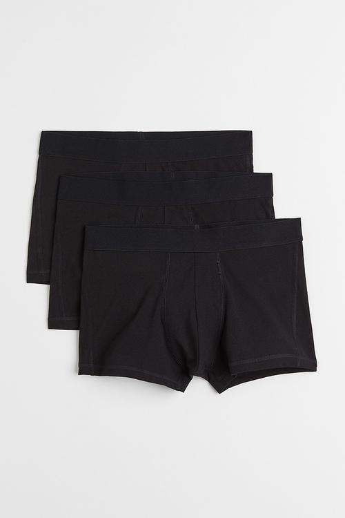 3 Pack short trunks - black