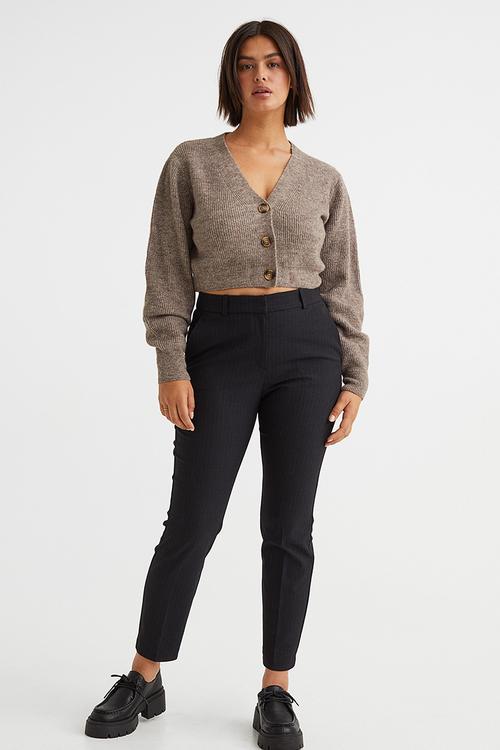 Cigarette trousers - dark blue/pinstriped