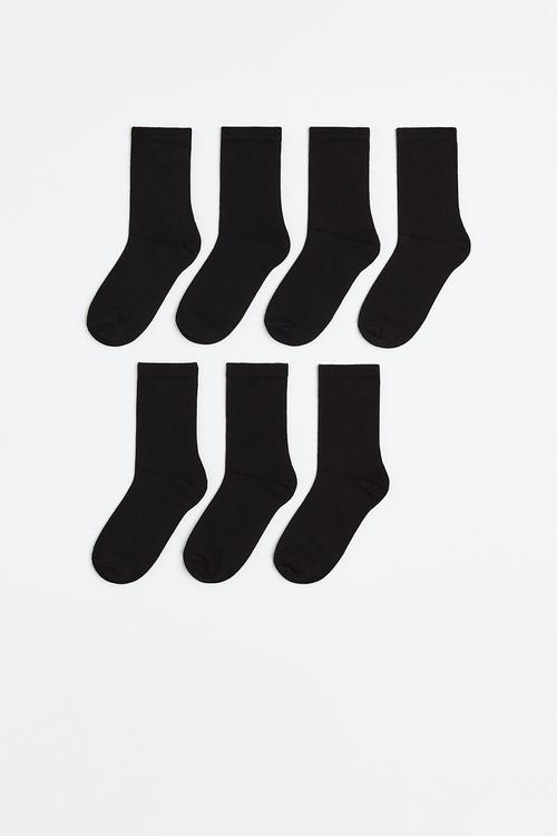 7 Pack socks - black