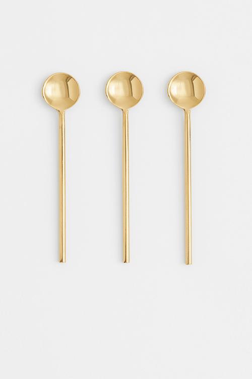 3-pack spoons - gold