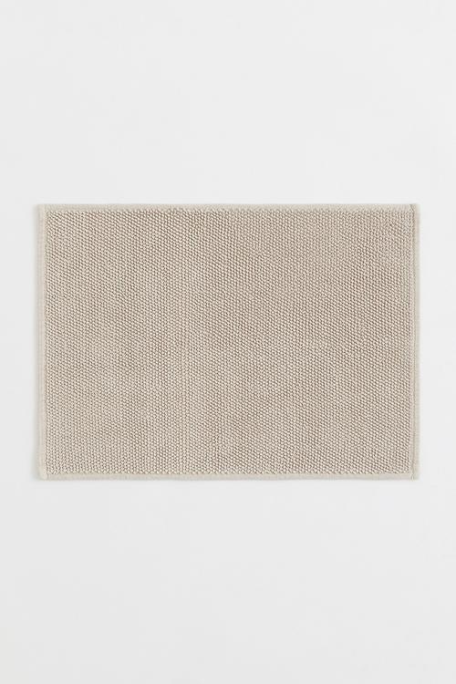 Cotton bath mat - light beige