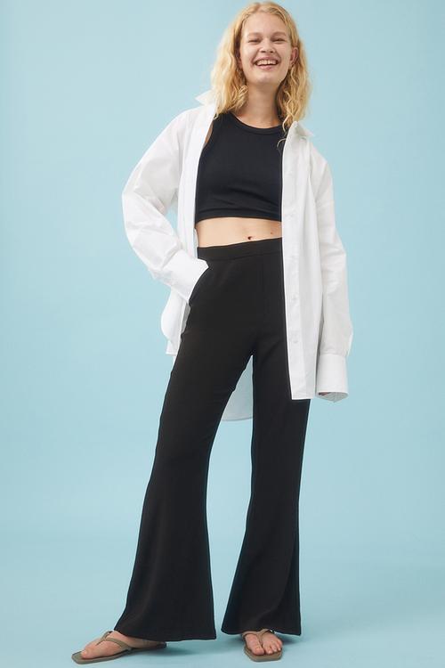 Wide trousers - black 