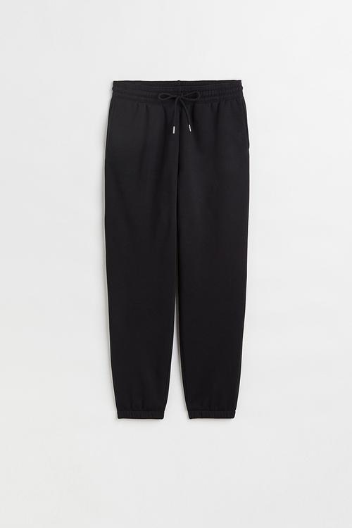 Cotton-blend sweatpants - black