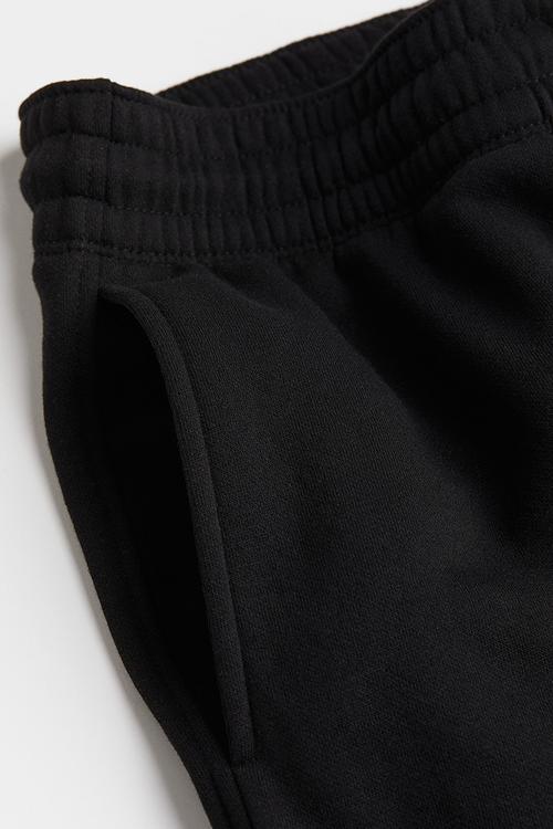 Cotton-blend sweatpants - black