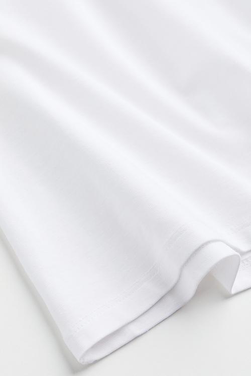 Long-sleeved jersey top - white I