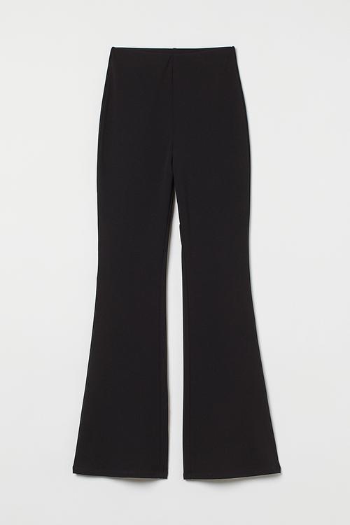 Flared leggings - black