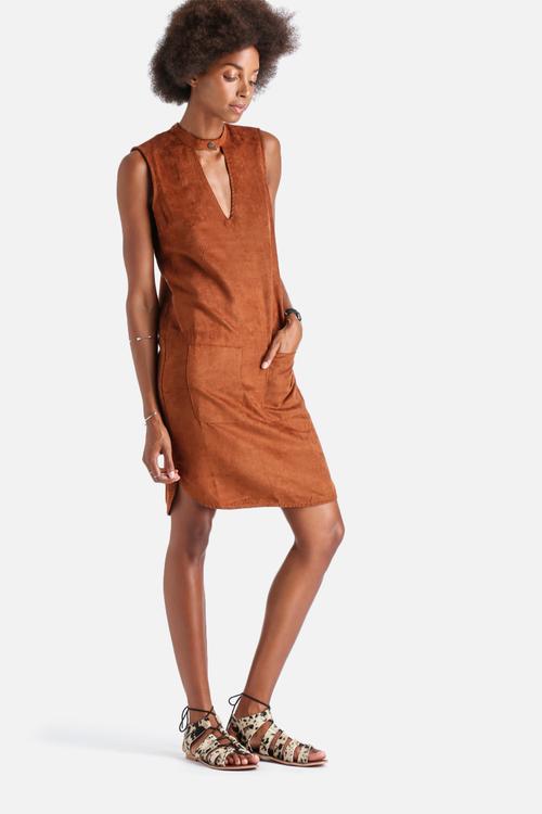 Casa Suede Neckband Dress
