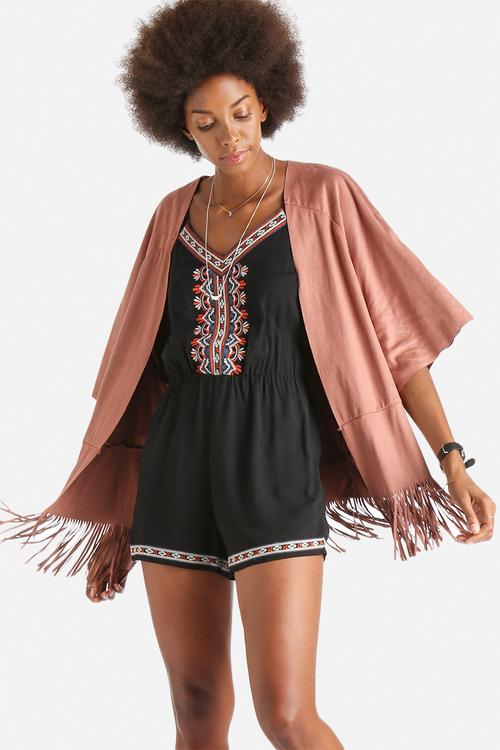 Faith Fake Suede Kimono