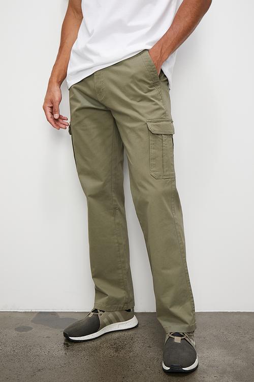 Regular fit cargo pant - khaki green