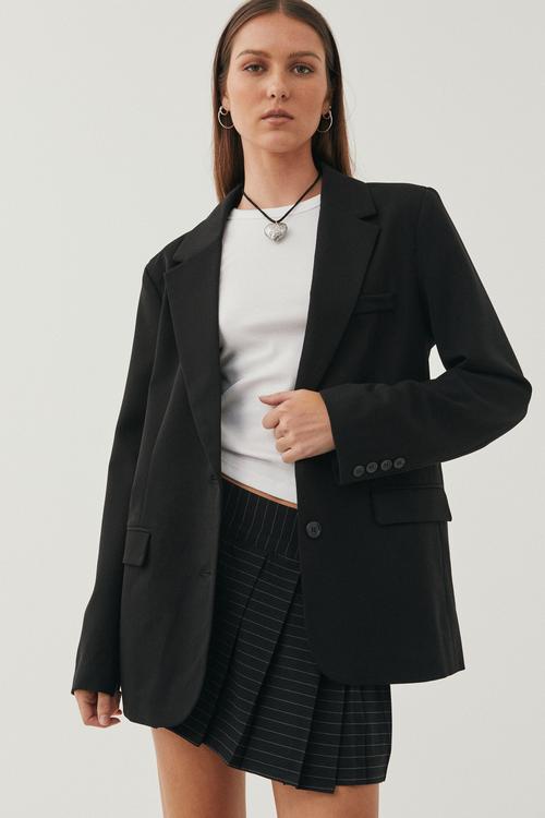 Harper oversized blazer - black