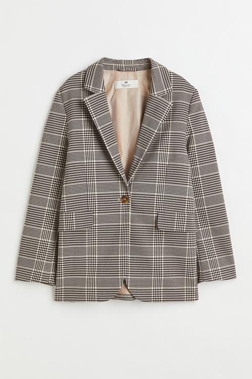 Blazer - beige/dogtooth-patterned