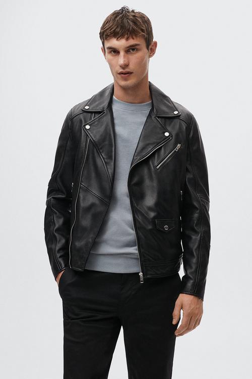 Perfect leather jacket - black