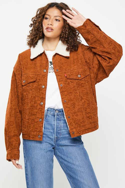 90s sherpa trucker - ginger bread
