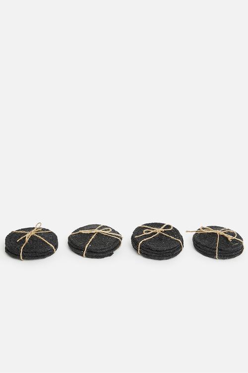 Coaster set of 4 - charcoal