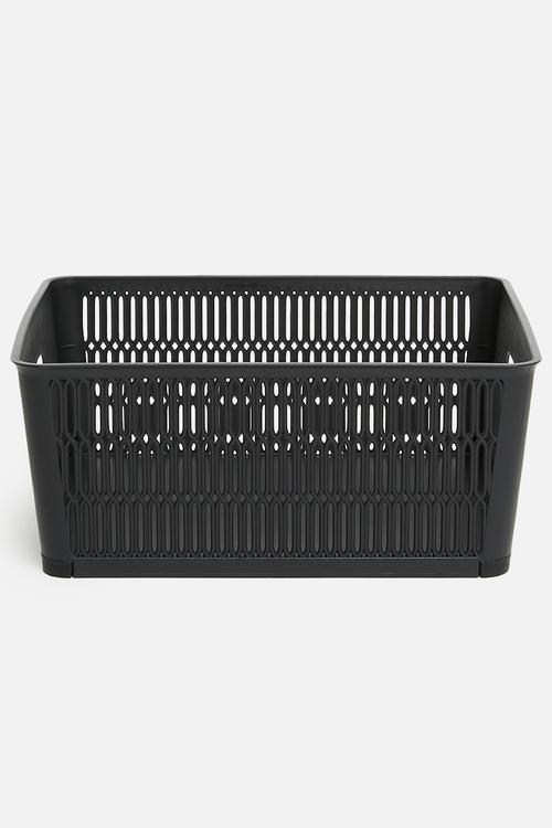 Meshy storage basket - black