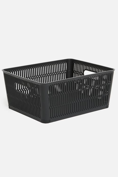 Meshy storage basket - black