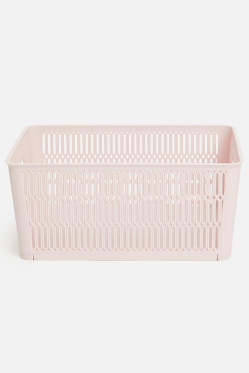 Meshy storage basket - soft pink