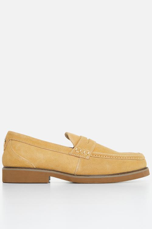 J franklin genuine suede loafer - shortbread