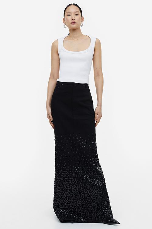 H&M Studio: Cropped vest top - white