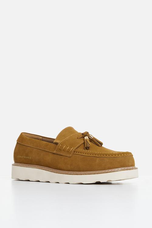 J scout genuine suede loafer - camel