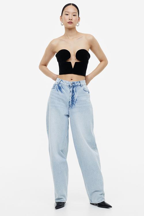 H&M Studio: Balloon fit jeans - pale denim blue